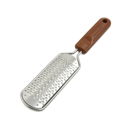 Unique BargainsBrown Stainless Steel Foot Care Pedicure Cuticle Corn Scrubber File Rasp