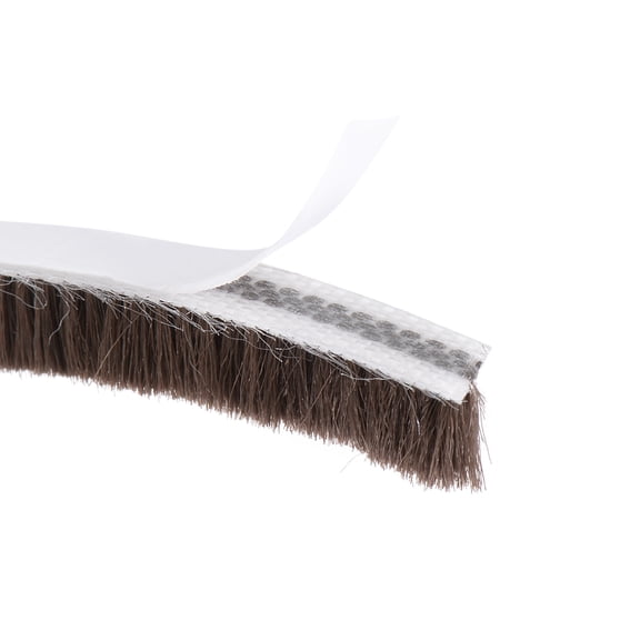 Unique Bargains Brush Weather Stripping Adhesive Felt Door Seal Strip Brown 7mmx8mm