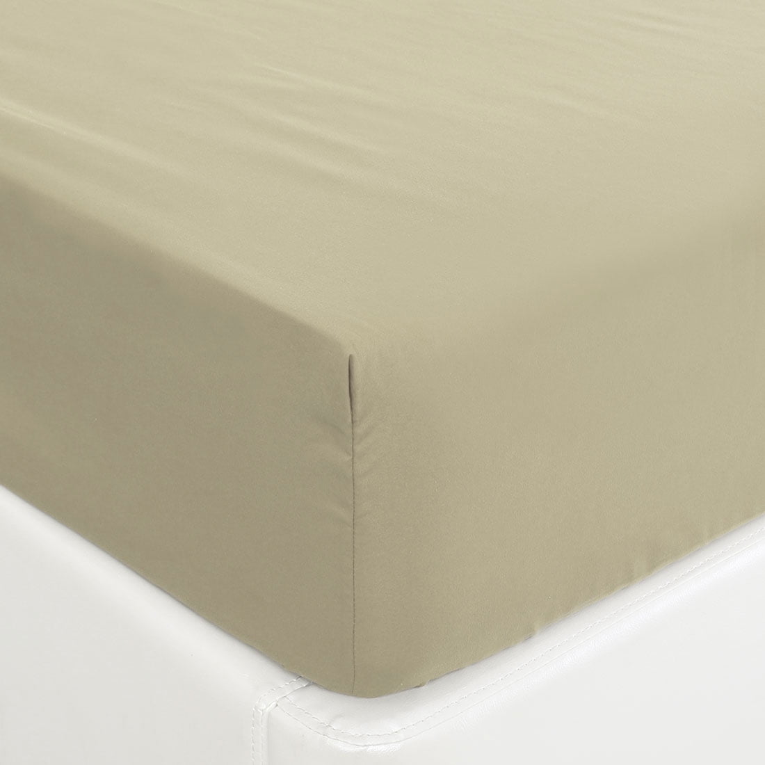 Unique Bargains Brushed Microfiber Fitted Sheet Bed Cover Khaki Full