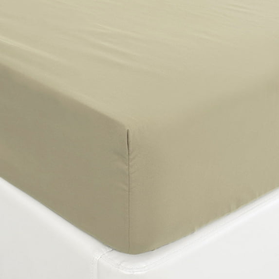 Unique Bargains Brushed Microfiber Fitted Sheet Bed Cover Khaki Full