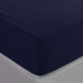 thumbnail image 1 of Unique Bargains Brushed Microfiber Fitted Sheet Bed Cover Navy Blue Queen, 1 of 5