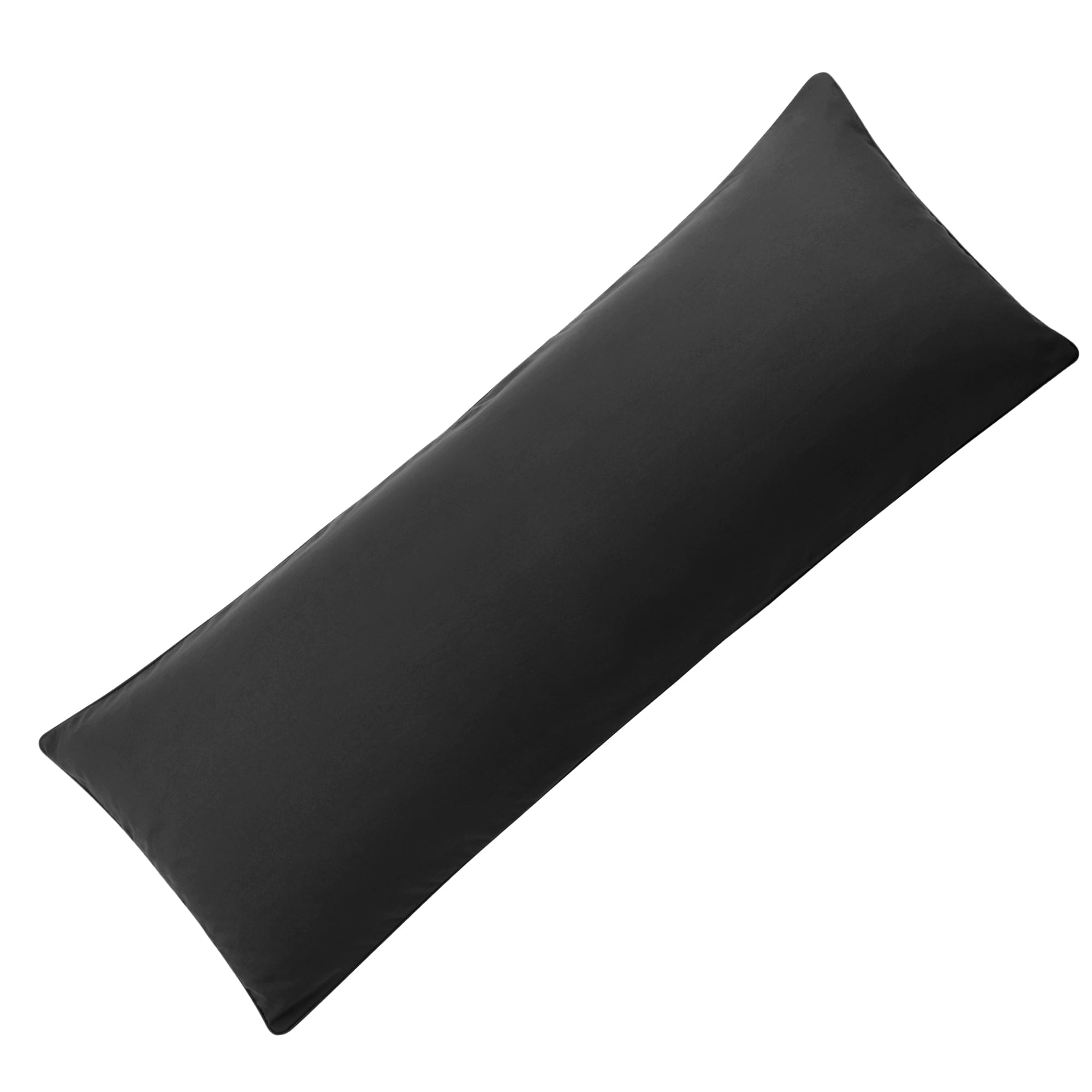 Unique Bargains Brushed Zipper Closure Body Microfiber Pillowcases Black 20"x54"