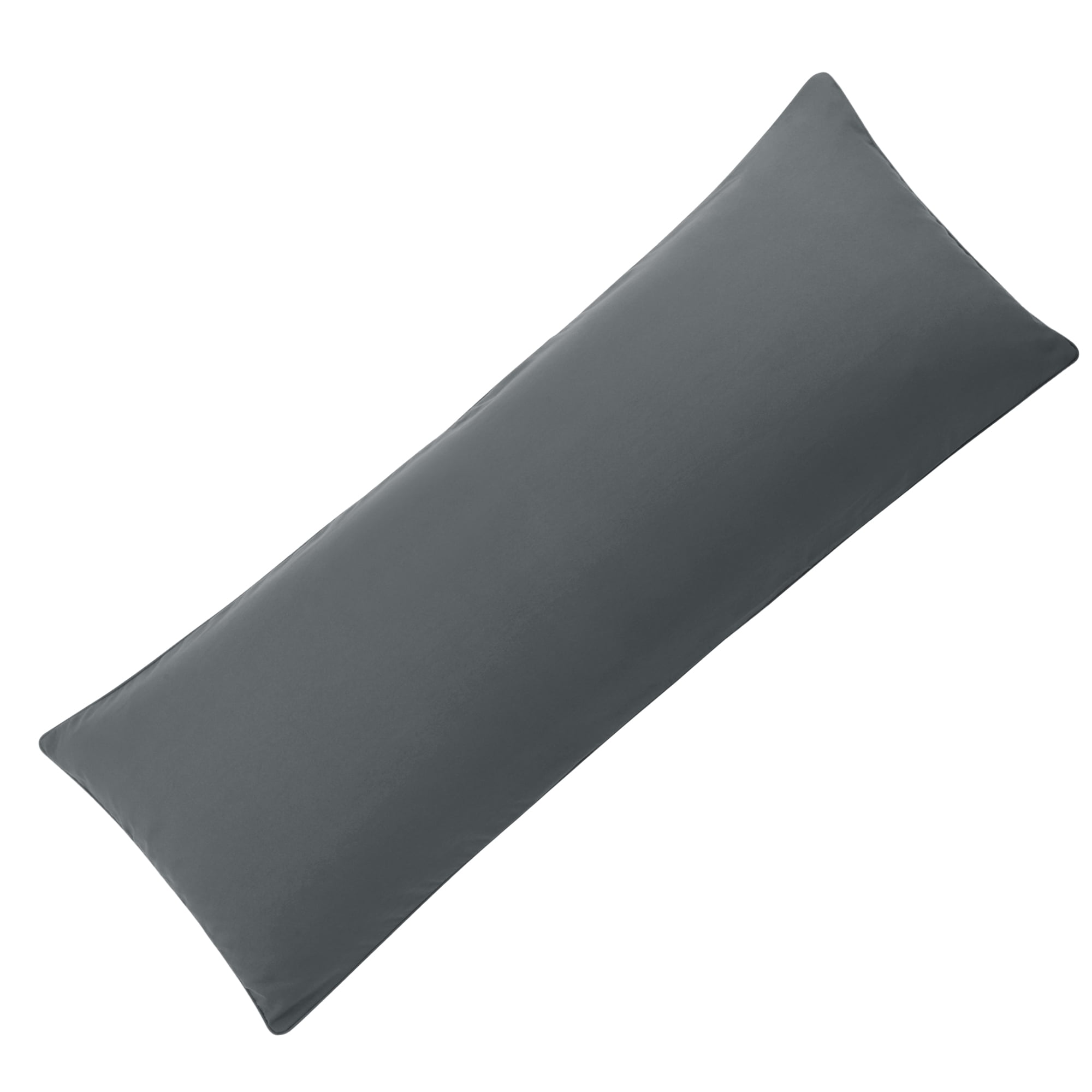 Unique Bargains Brushed Zipper Closure Body Microfiber Pillowcases Dark Gray 20"x48"