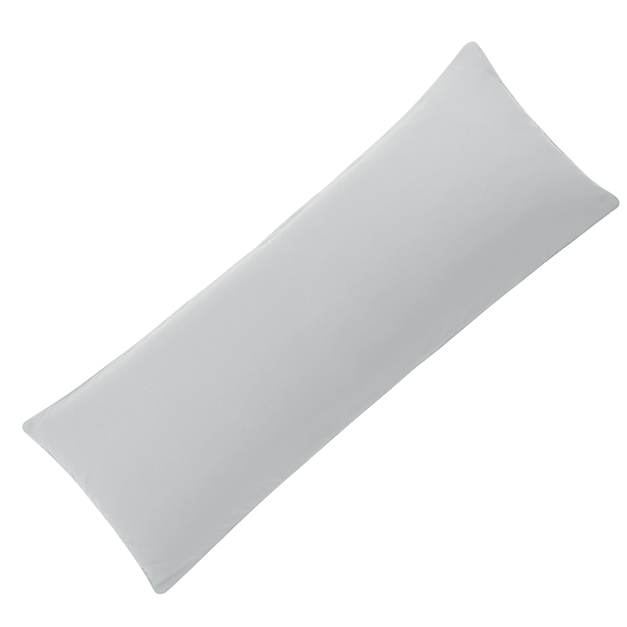Unique Bargains Brushed Zipper Closure Body Microfiber Pillowcases Light Gray 20"x48"