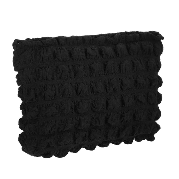 Unique Bargains Bubble Cloud Cosmetic Bag Zipper Checkered Makeup Bags Cute Large Capacity Makeup Pouch Black