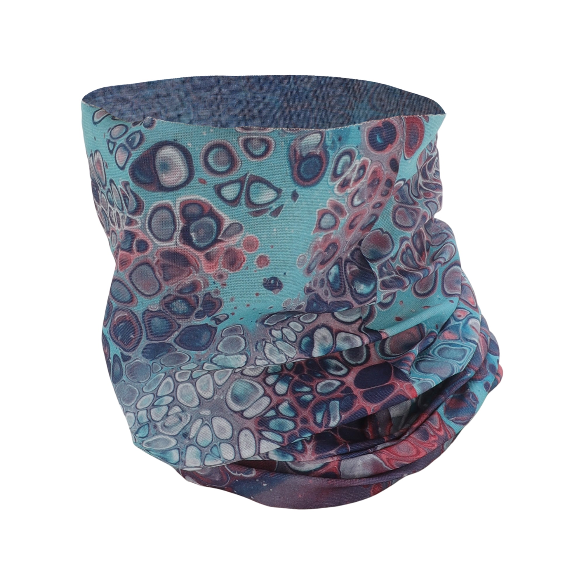 Unique Bargains Bubbles Pattern Face Scarf Mask Cyan Blue 1 Pc ...