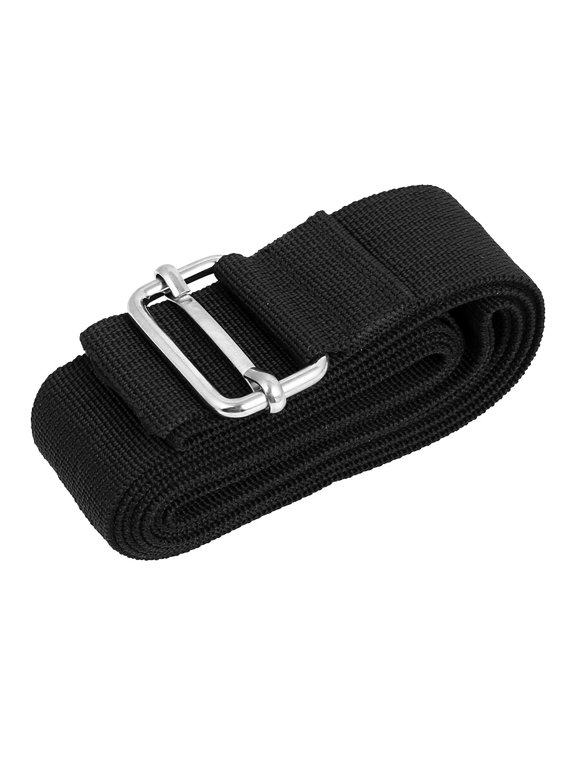 Buckle Luggage Suitcase Baggage Adjustable Belt Strap 78.74'x 1.50' Metal Black