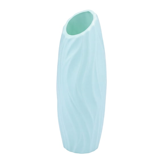 Unique Bargains Bud Vase for Single Stem Roses Plastic Vase Green 2.8"L x 2.8"W x 7.9"H