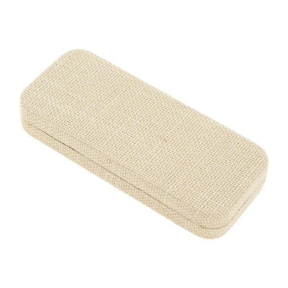 Unique Bargains Burlap Eyeglasses Case Portable Eyeglasses Storage 6.5"x2.56"x1.18" Beige