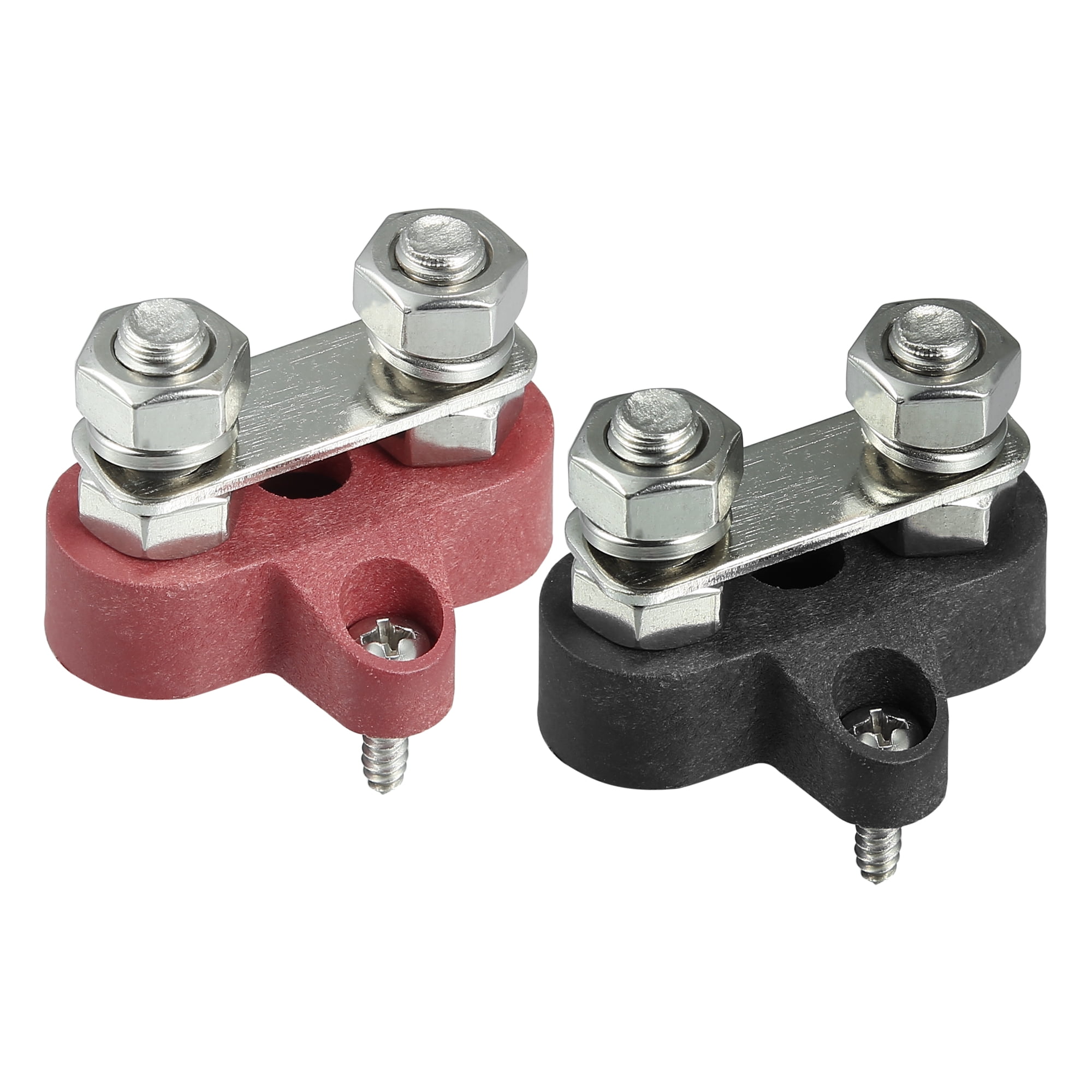 Unique Bargains Bus Bar Junction Block 5/16" M8 Dual Power Post Terminal Stud Distribution