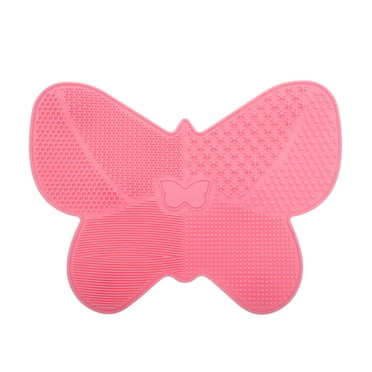 Unique Bargains Butterfly Makeup Brush Cleaning Mat 1 Pc Pink