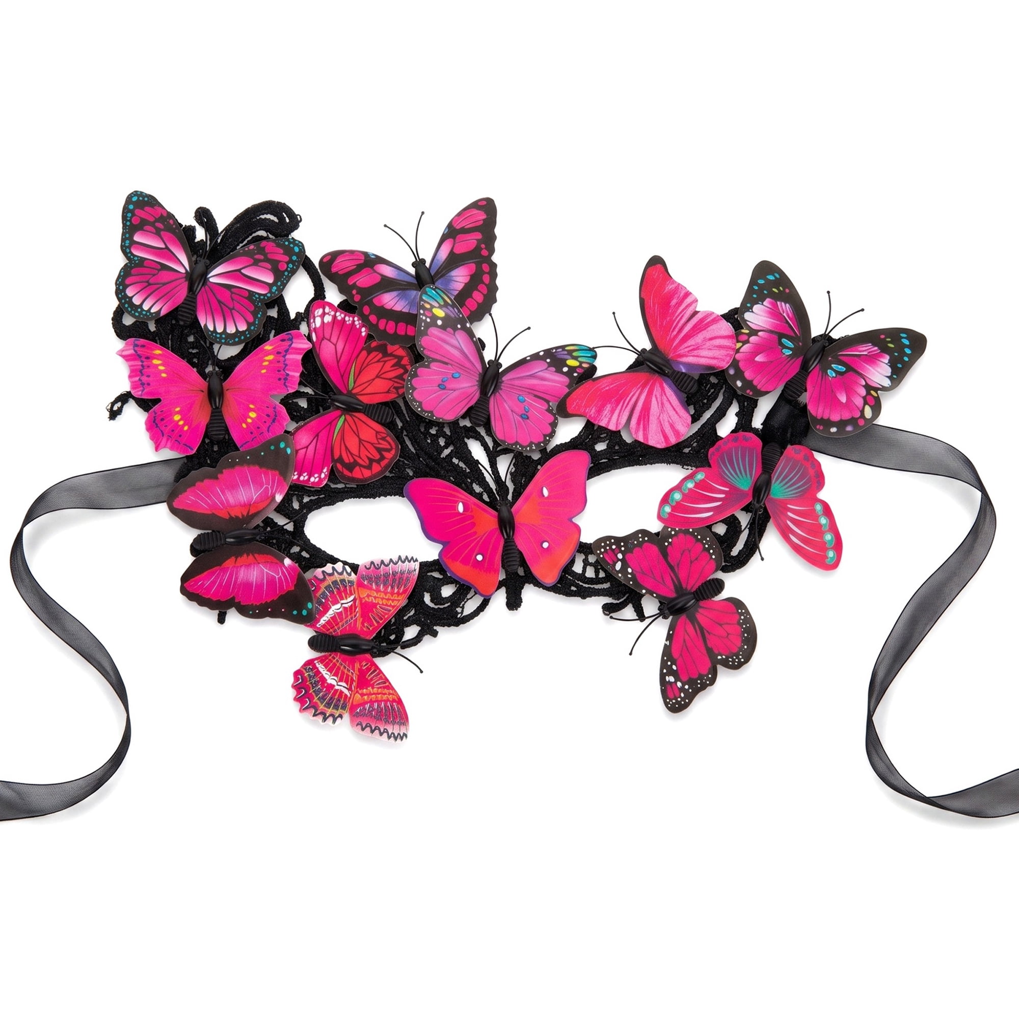 Unique Bargains Butterfly Masquerade Venetian Mask for Costume Party Rose 9.8" x 7.1"