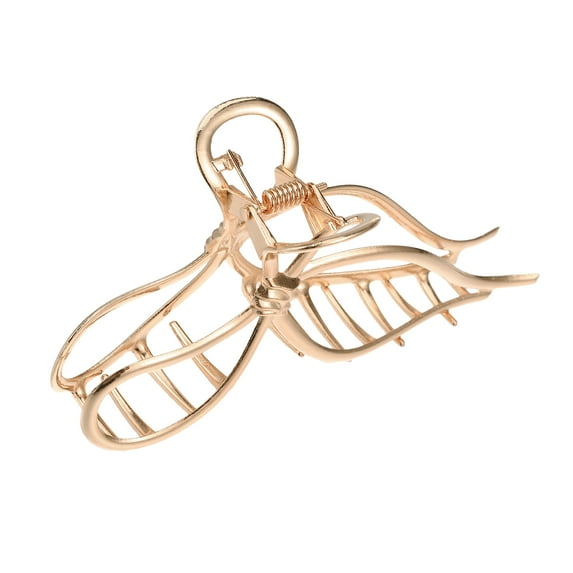 Unique Bargains Butterfly Metal Hair Clip Bowknot Hair Clips for Women Large Hair Clamps Hair Accessories Rose Gold Tone