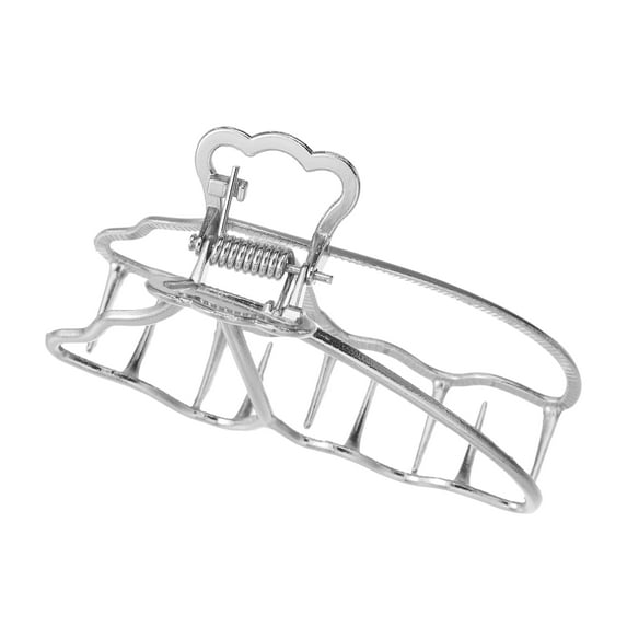 Unique Bargains Butterfly Metal Hair Clip Hair Claw for Women Large Cute Hair Clamp Fashion Hair Accessories Silver Tone