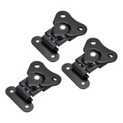 Unique Bargains Butterfly Twist Latch Iron Electrophoresis Paint 1.61" x 1.50" Black 3 Pcs