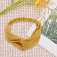 thumbnail image 1 of Unique Bargains Button Stripe Elastic Headwrap 1 Pc Ginger, 1 of 5