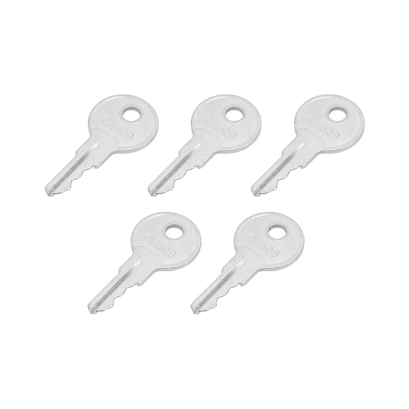 Unique Bargains CH509 RV Key Spare Keys for RV Campers Cabinets Push Locks Truck Tool Box Lock Key for Camper Door Lock Tool Boxes Latch Iron Nickel Plating 5 Pcs