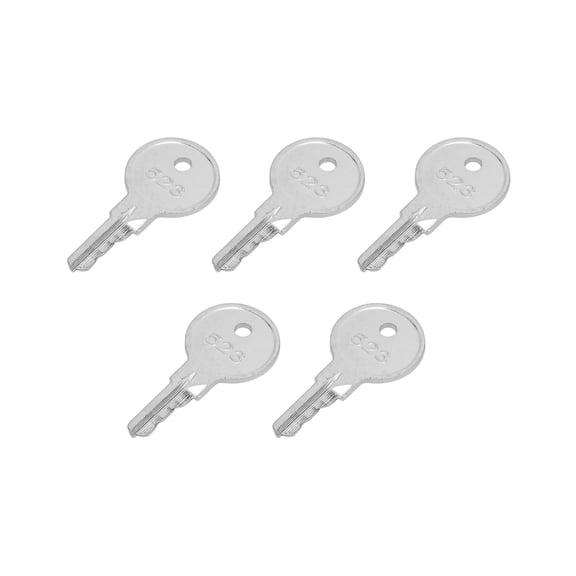 Unique Bargains CH523 RV Key Spare Keys for RV Campers Cabinets Push Locks Truck Tool Box Lock Key for Camper Door Lock Tool Boxes Latch Iron Nickel Plating 5 Pcs