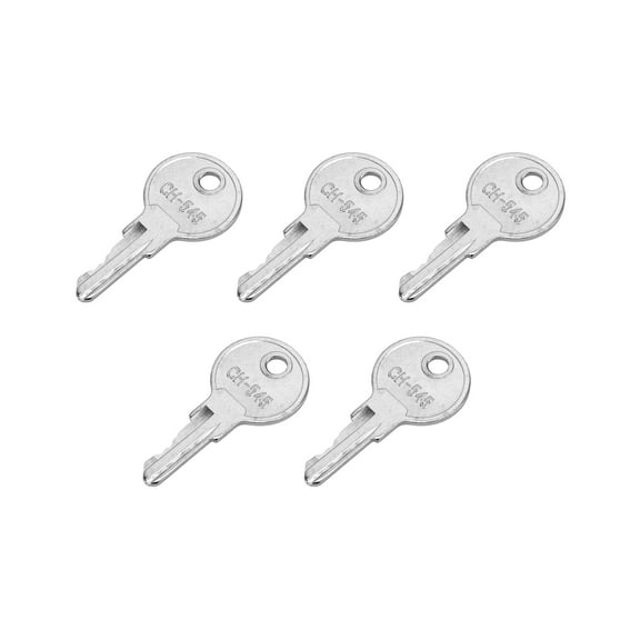 Unique Bargains CH545 RV Key Spare Keys for RV Campers Cabinets Push Locks Truck Tool Box Lock Key for Camper Door Lock Tool Boxes Latch Iron Nickel Plating 5 Pcs