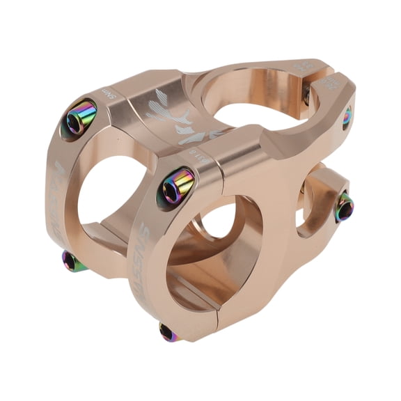 Unique Bargains CNC Aluminum Alloy 35mm Mountain Bike Stem for Bicycle Titanium Tone