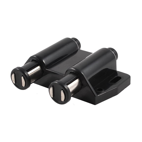Unique Bargains Black Double Round Head Magnetic Catch Latch for Cabinet Cupboard