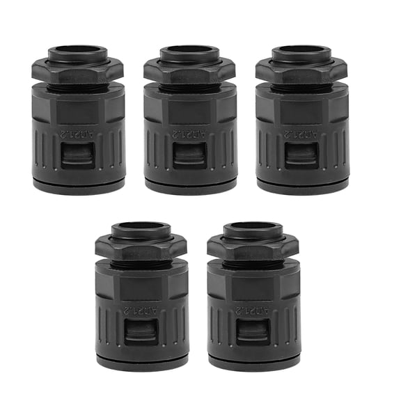Unique Bargains Cable Gland Corrugated Tube Connector AD21.2 Ripple Pipe Joint Pipe Clamps 5 pcs