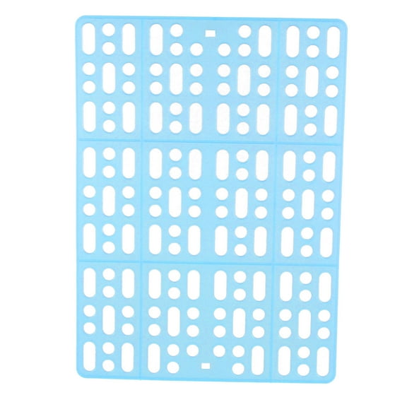 Unique Bargains Cage Plastic Hole Design Pet Foot Claw Paw Protecting Mat Pad Blue 34 x 24.5cm