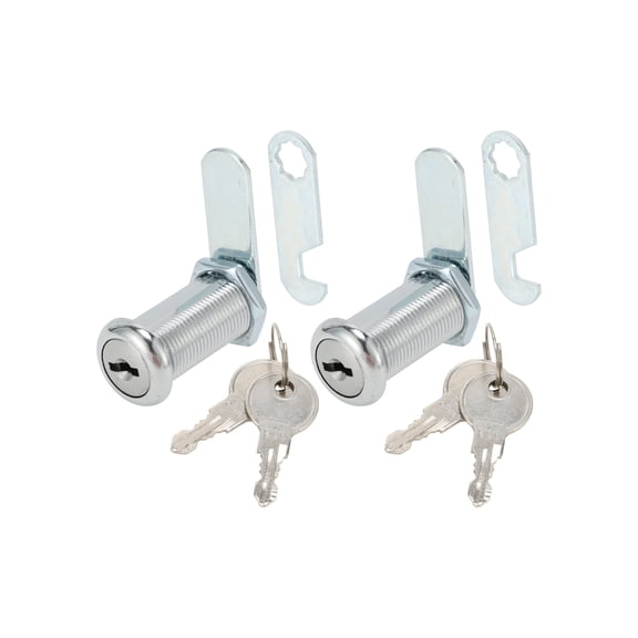 Unique Bargains Cam Locks RV Storage Lock with Keyed Alike 1-3/8 " Cylinder Fits 1-1/5 " Max Door Thickness for RV Compartment Camper Trailer Cabinet and Toolbox