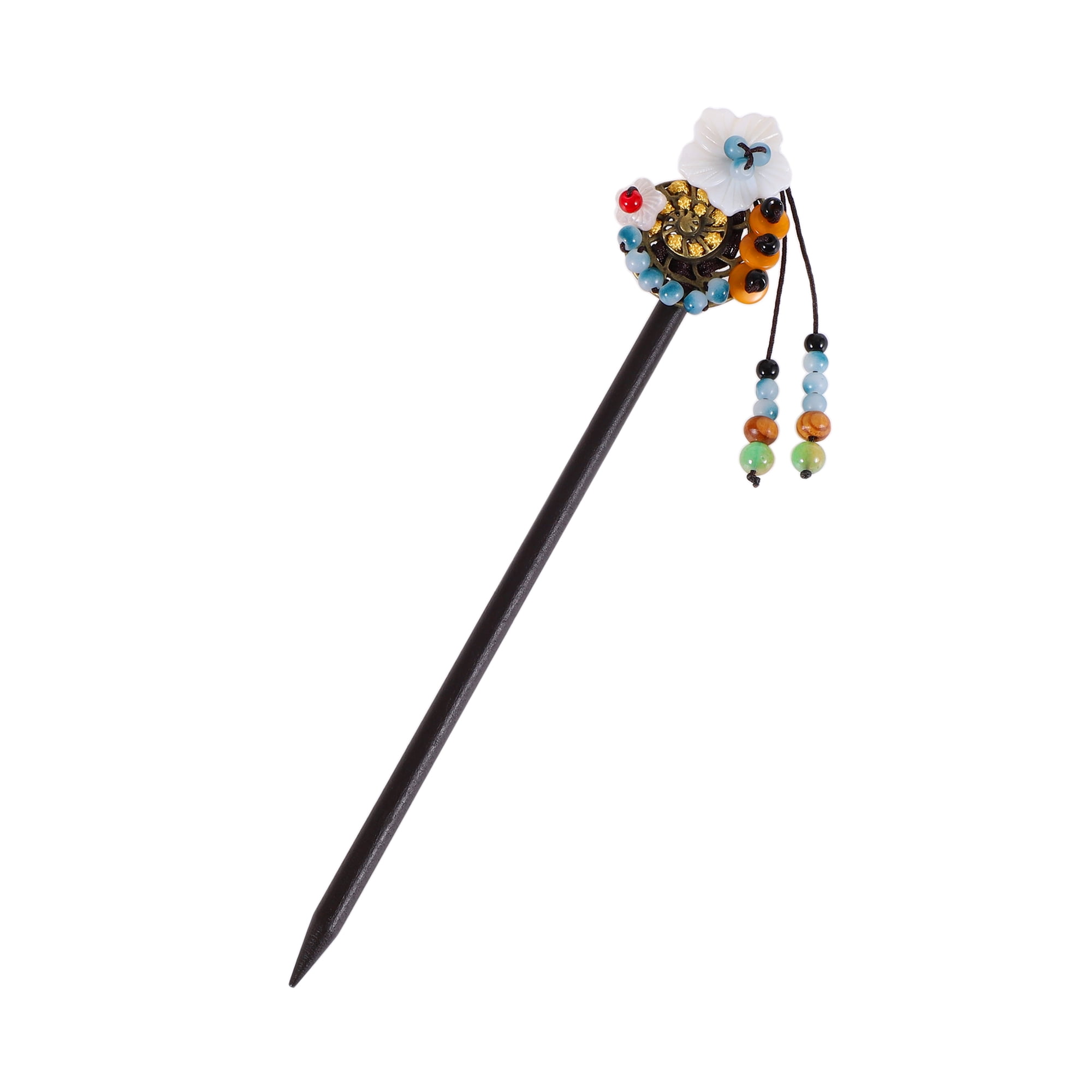 Unique Bargains Camellia Hair Chopstick for Women 1 Pc Black, Blue, White