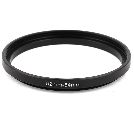 Unique Bargains Camera Lens Aluminum 52mm-54mm Step Up Filter Ring Connecter Black