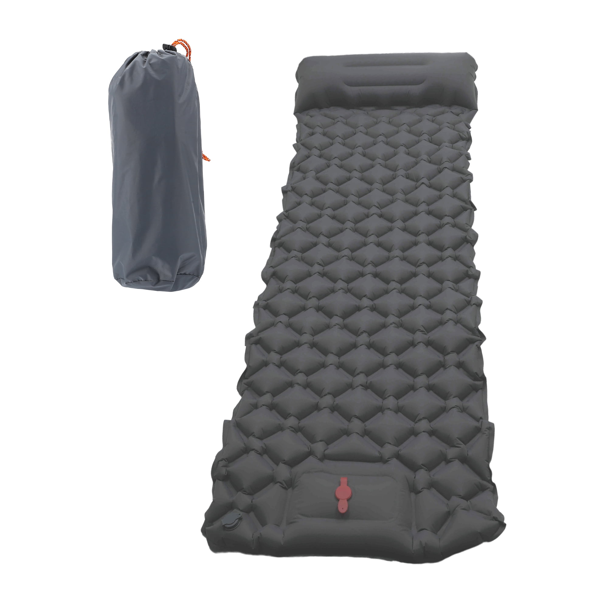 Unique Bargains Camping Sleeping Pads Non Spliceable Camping Mat With Pillow Foot Gray