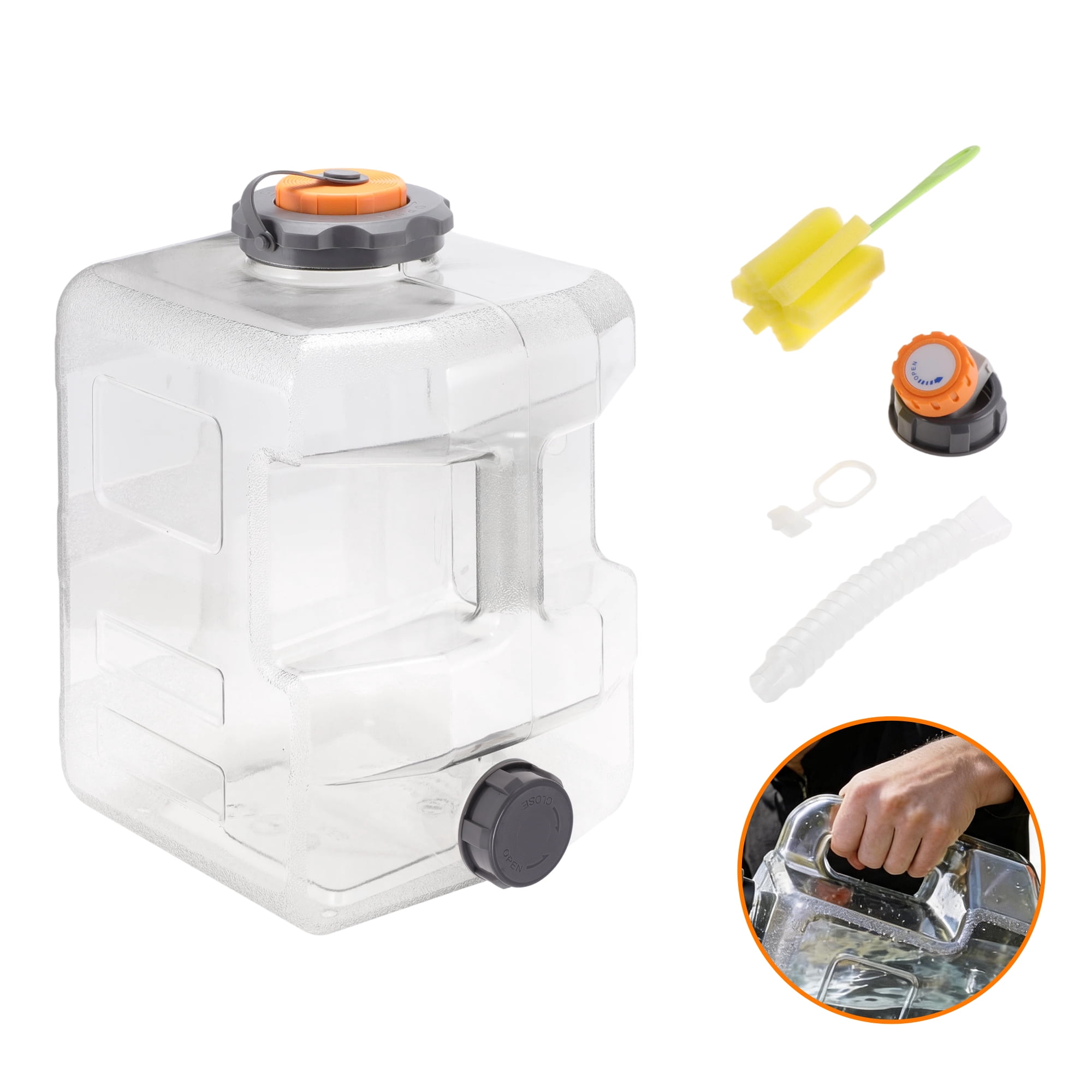 Unique Bargains Camping Water Jug Portable Bucket 3.96 gal
