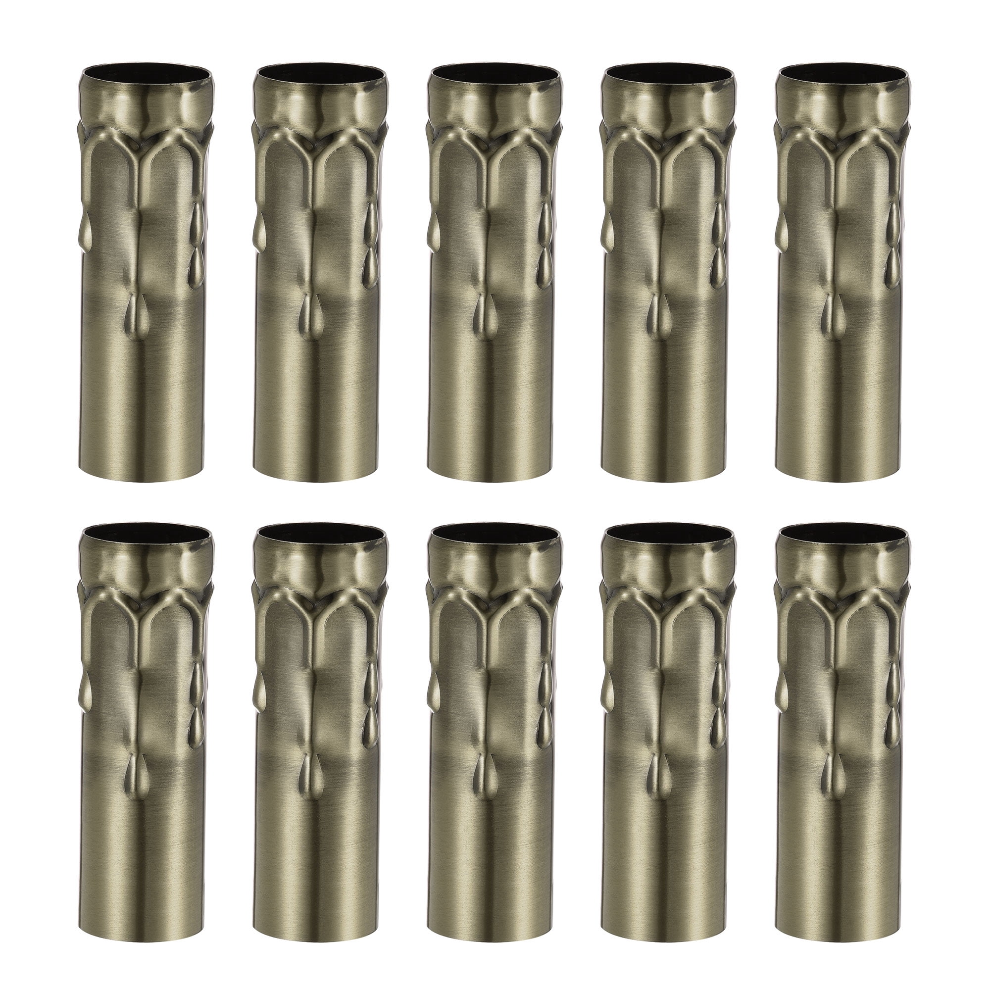 Unique Bargains Candle Shape Socket Covers Sleeves Iron for Candelabra Base Bulbs 3"