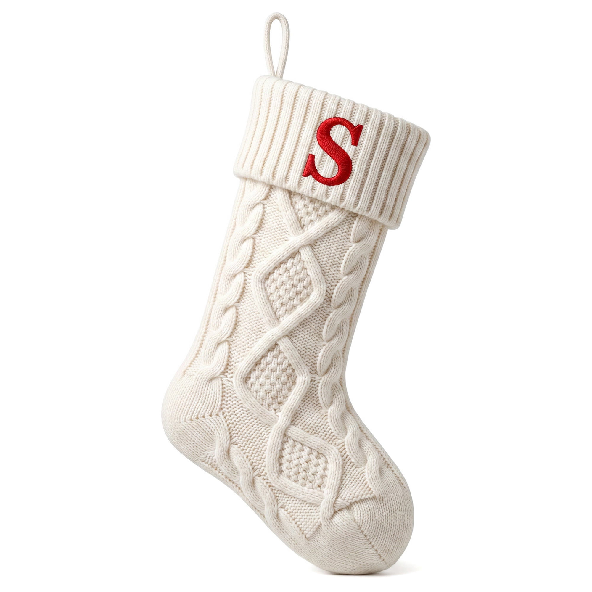 Unique Bargains Canine Bone Christmas Stocking Luxury Puppy Holiday Keepsake Sack Letter S 17"