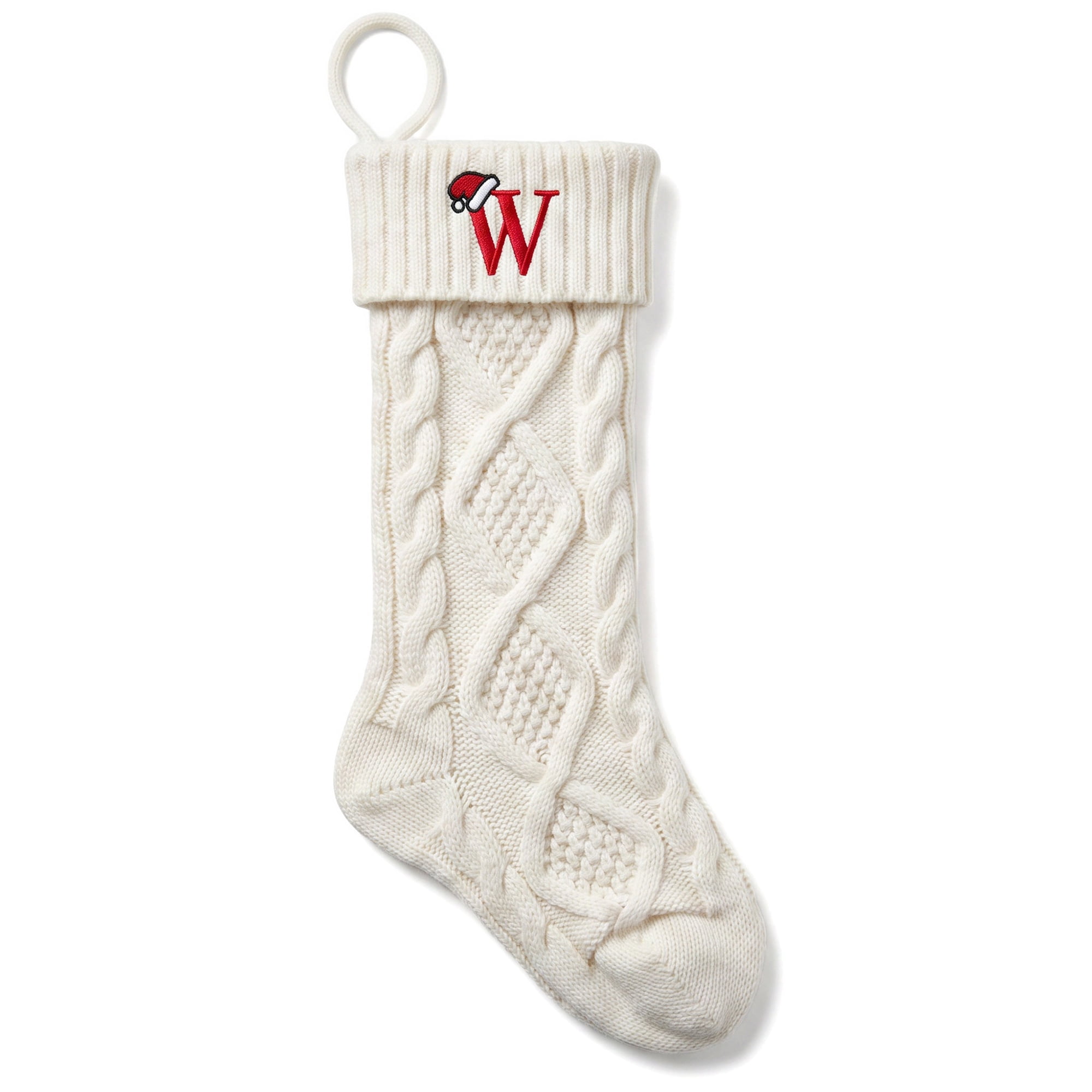 Unique Bargains Canine Bone Christmas Stocking Luxury Puppy Holiday Keepsake Sack Letter W 17"