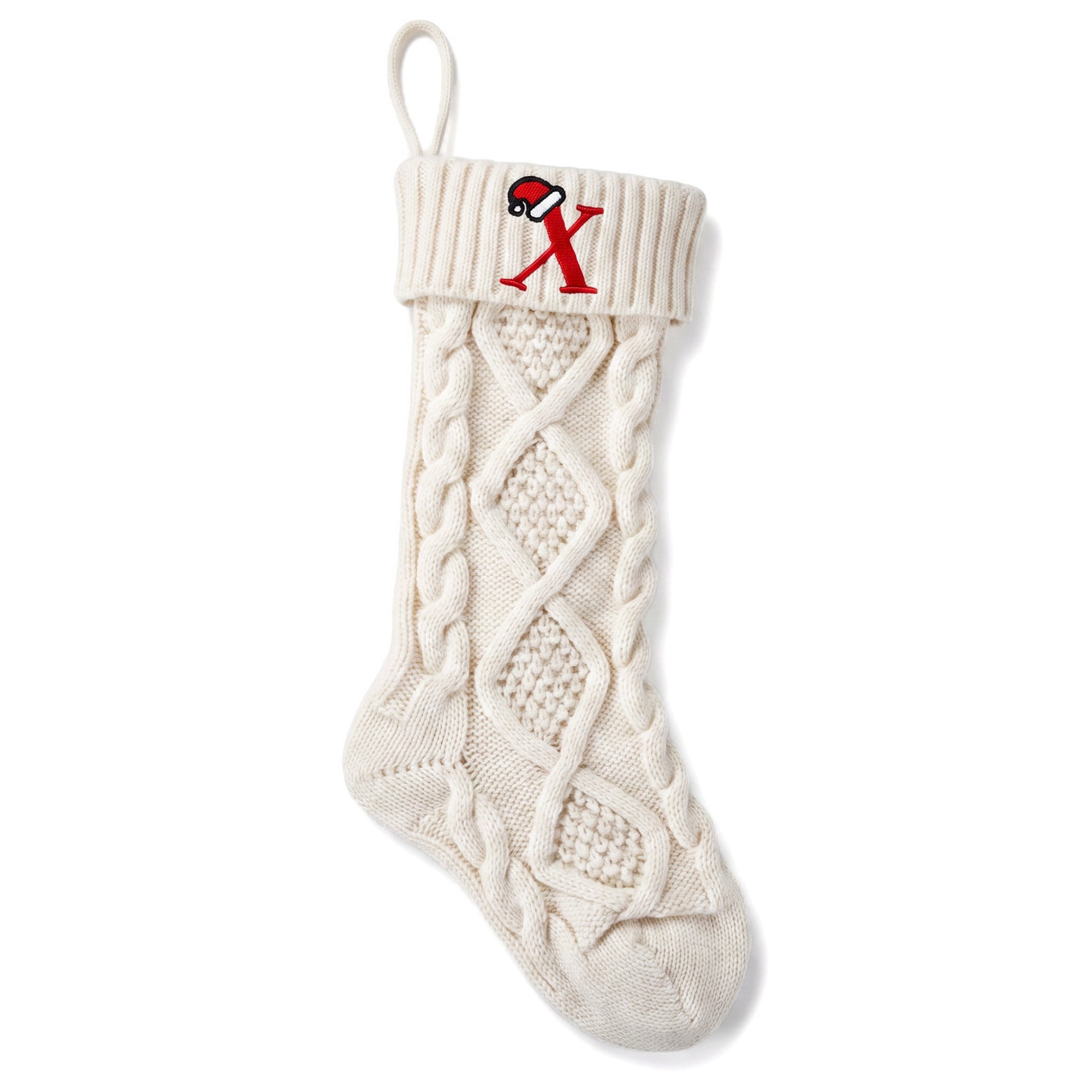 Unique Bargains Canine Bone Christmas Stocking Luxury Puppy Holiday Keepsake Sack Letter X 17"