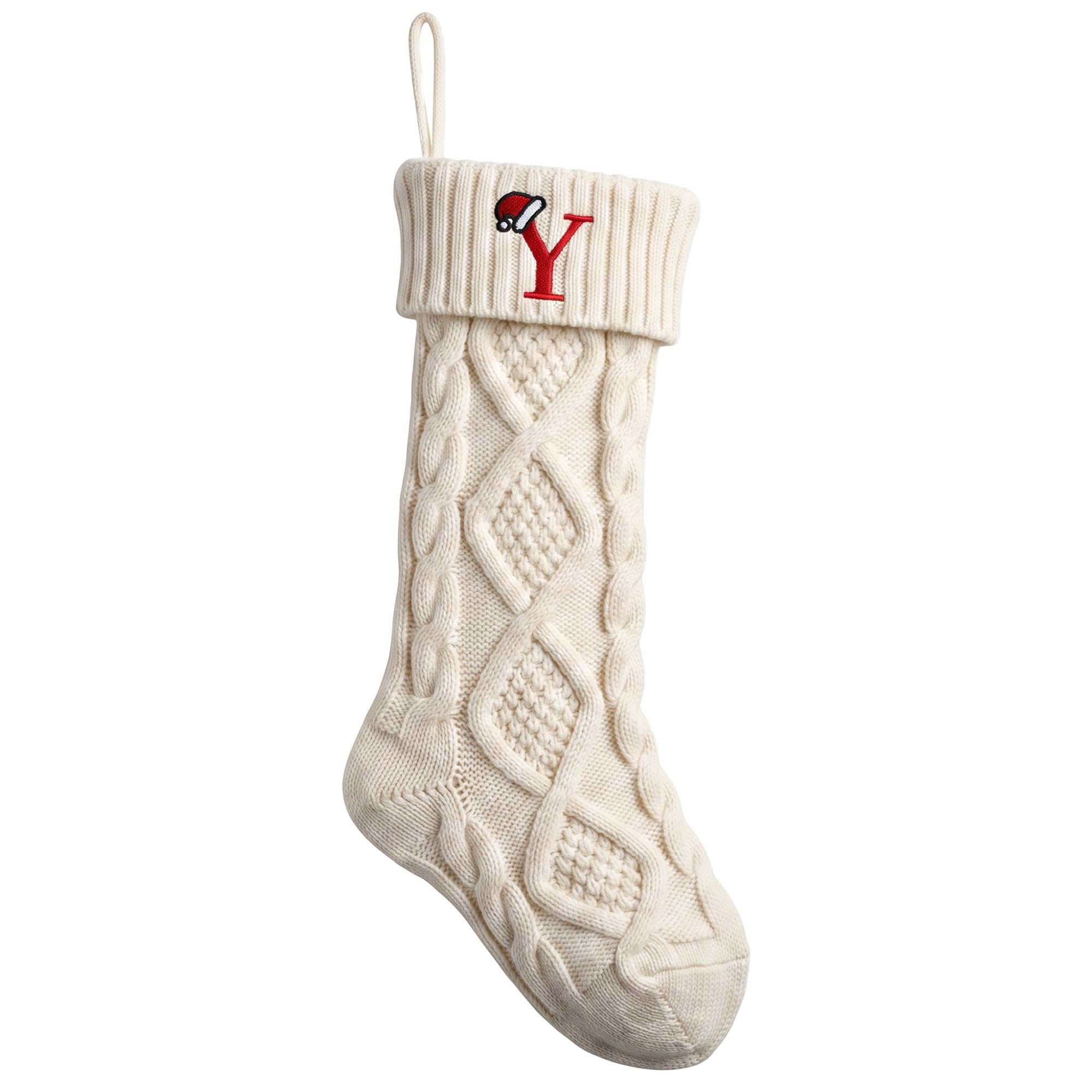 Unique Bargains Canine Bone Christmas Stocking Luxury Puppy Holiday Keepsake Sack Letter Y 17"