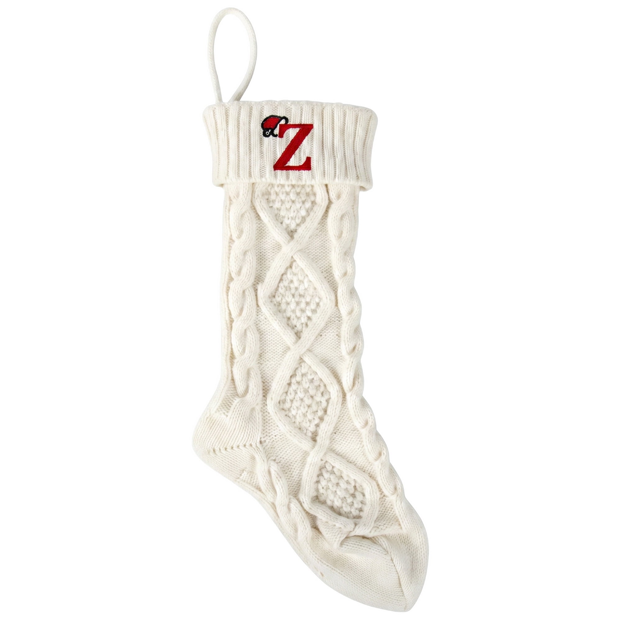 Unique Bargains Canine Bone Christmas Stocking Luxury Puppy Holiday Keepsake Sack Letter Z 17"