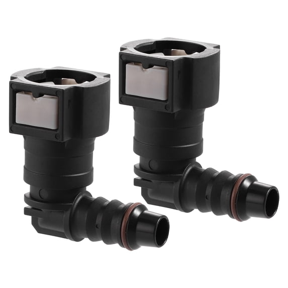 Unique Bargains Car 3/8 Fuel Line Quick Connector Nylon Hose Pipe Quick Release 90 Degree