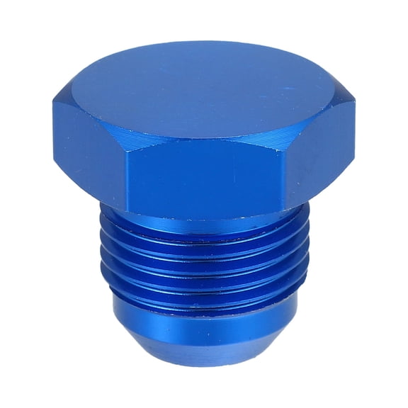 Unique Bargains Car AN10 Male Flare Bolt Blanking Plug End Cap Lock Nut Fitting Aluminum Alloy Plug Hex Connectors Blue