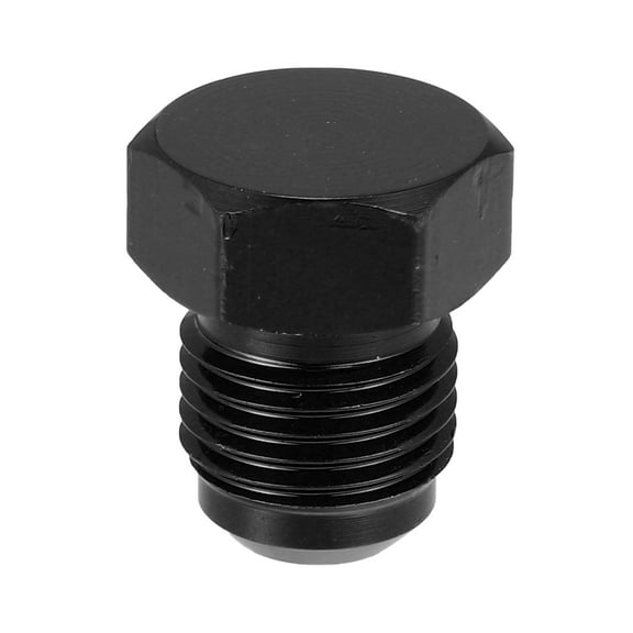 Unique Bargains Car AN6 Male Flare Bolt Blanking Plug End Cap Lock Nut Fitting Aluminum Alloy Plug Hex Connectors Black