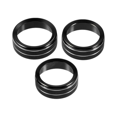 Unique Bargains Car Air Conditioner Knobs AC Radio Switch Knob Cover for Jeep Wrangler JL JLU 18-22 Black (Set of 3)