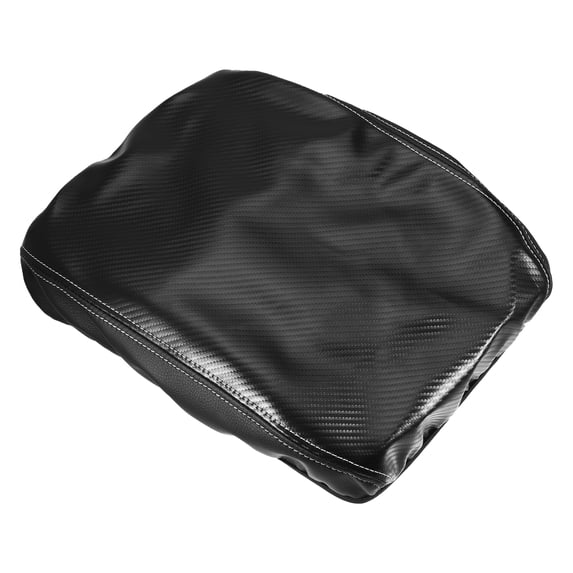 Unique Bargains 1Pcs Car Armrest Box Cover Protector Faux Leather for Volkswagen Atlas Accessories Carbon Fiber Pattern
