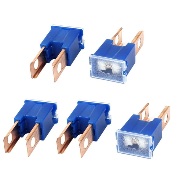 Unique Bargains Car Auto 100A 32V Pacific Type Male PAL Slow Blow Fuse Blue 5 Pcs