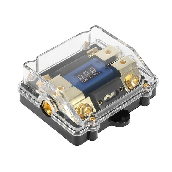 Unique Bargains Car Auto Audio Stereo Digital Led Display Fuse Holder ANL with 2 Fuses Distribution Block