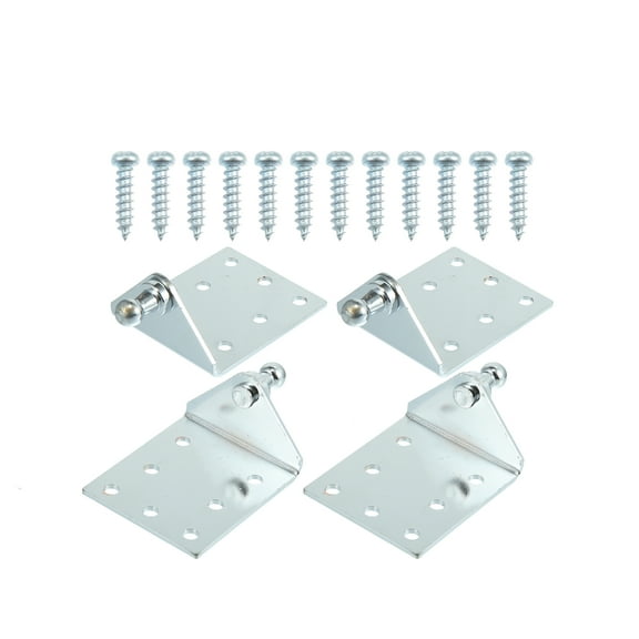 Unique Bargains Car Auto Gas Spring Mounting Bracket 10mm Ball Stud Bracket with 14 Screws Silver Tone Set of 4