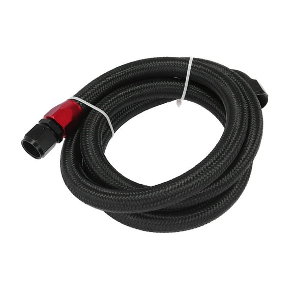 Unique Bargains Car Auto Nylon Braided Mesh Hose 5.3ft 5/8" Fuel Line Oil Gas Hose with AN10 Swivel End Fitting Black