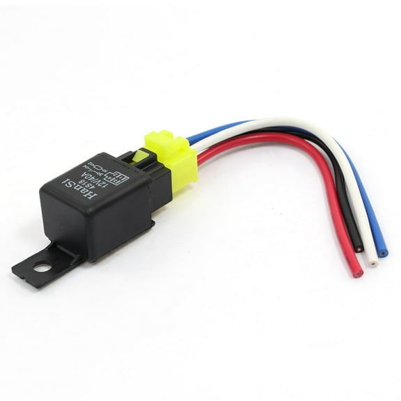 Unique Bargains Car Auto Truck SPST 4 Pin 40A 12V DC Stereo Alarm Relay with Plastic Socket Harness Wires