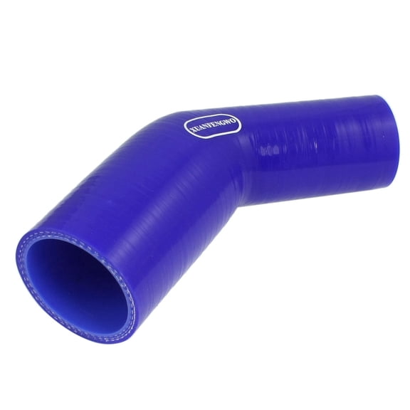 Unique Bargains Car Auto Vehicle 1.5" to 2" Pipe 45 Degree Silicone Coupler Hose Reducer Blue