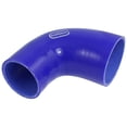 thumbnail image 1 of Unique Bargains Car Auto Vehicle 2.2" to 2.8" Pipe 90 Degree Silicone Coupler Hose Reducer Blue, 1 of 1
